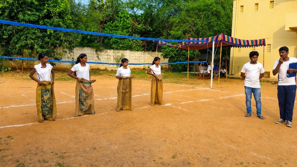 Campus Highlights - Sack race at sports day